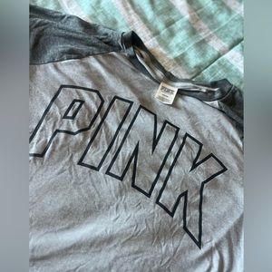 Grey long sleeve baseball tee